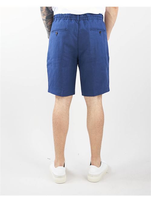 Linen short with elastic waistband Quattro Decimi QUATTRO DECIMI | Shorts | OLBIAS32311781